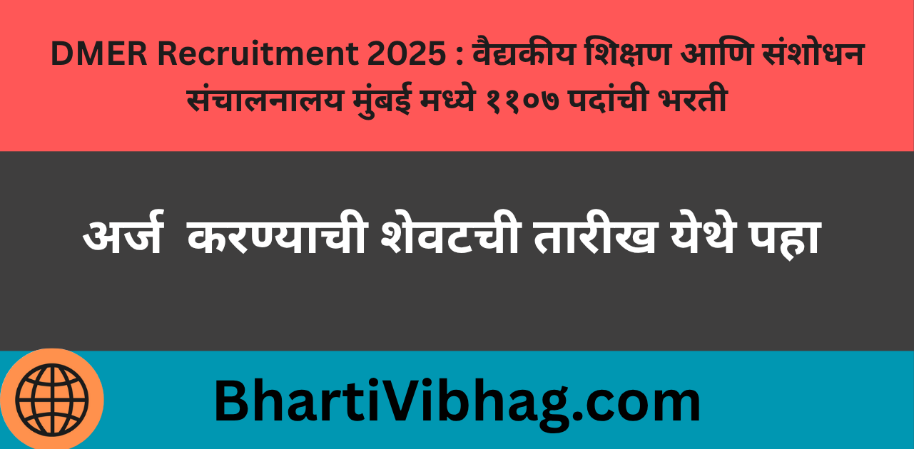 DMER Recruitment 2025
